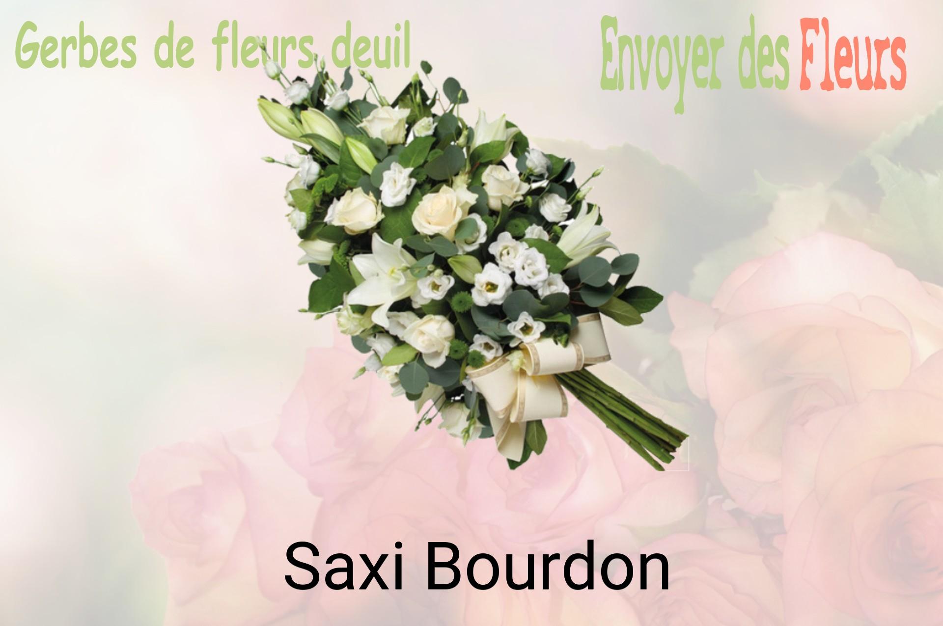 Gerbe de fleurs de deuil livrée à Saxi-Bourdon